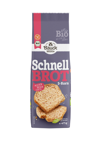 Bauck Mühle Schnellbrot 5-Korn glf 475 g