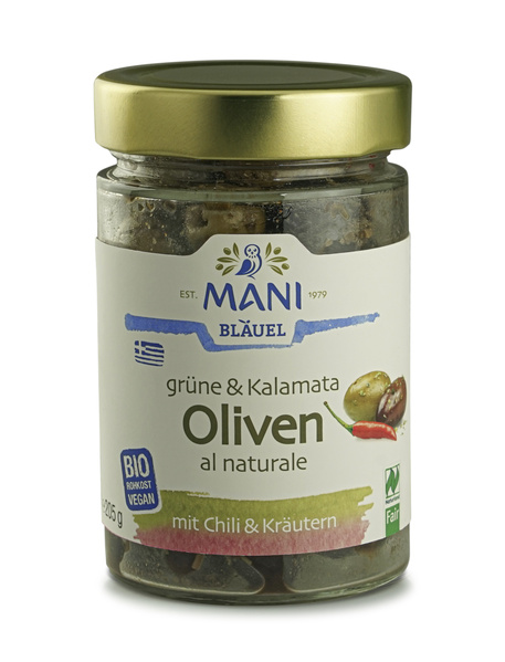 MANI® Grüne & Kalamata Oliven al naturale 205 g
