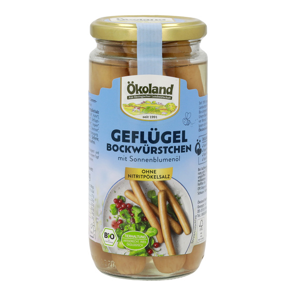 ÖKOLAND Geflügel Bockwürstchen im Glas 380 g