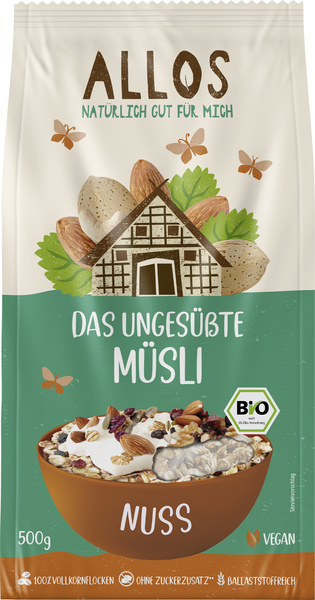 Allos Das Ungesüßte Nuss-Müsli 500 g