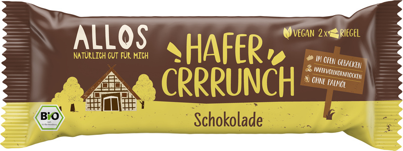 Allos Hafercrrrunch Riegel Schoko 50 g