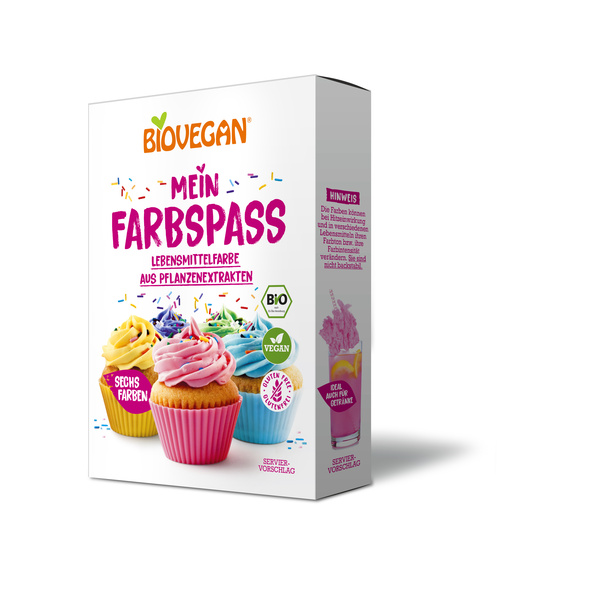 Biovegan Farbspaß Lebensmittelfarbe 5 Btl. 48 g