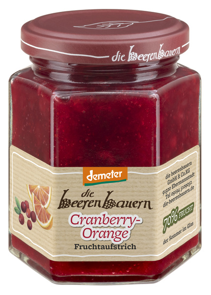 die beerenbauern Cranberry-Orange Fruchtaufstrich 200 g