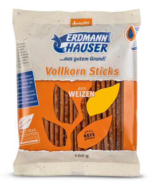 ErdmannHAUSER Getreideprodukte Weizenvollkornsticks 100 g