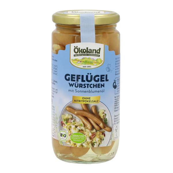ÖKOLAND Geflügelwürstchen im Glas 380 g
