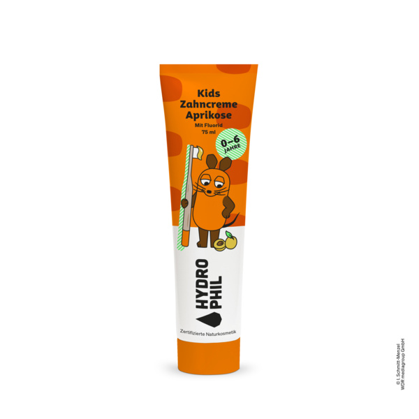 HYDROPHIL Maus - Kids Zahncreme  Aprikose 75 ml