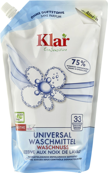 Klar Universal Waschmittel Waschnuss ÖkoPack 1.5 l