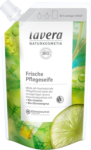 lavera Nachfüllbeutel Frische Pflegeseife Limette & Zitronengras 500 ml